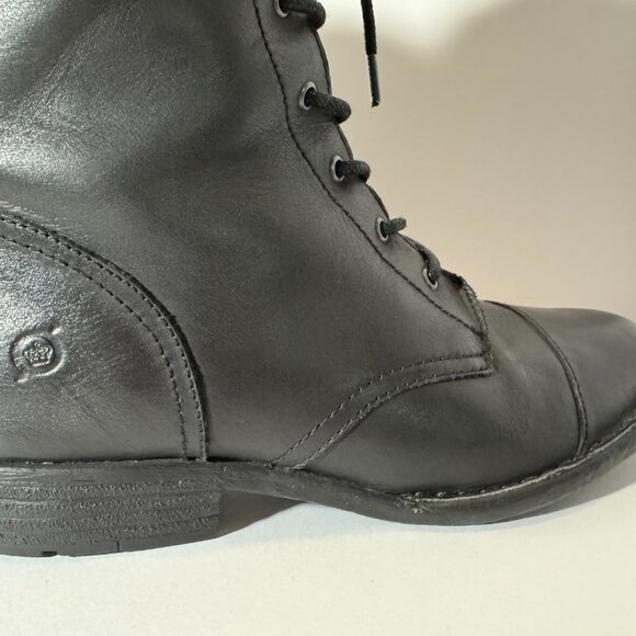 BORN® ‘Neon’ Lace Up Combat Boot F70903 - Black Size 8.5 - Picture 7 of 13